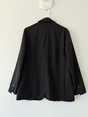 Stradivarius Black Oversized Blazer Jacket Minimal Chic Size L
